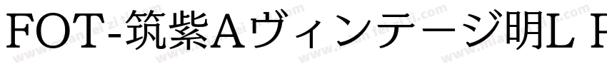 FOT-筑紫Aヴィンテージ明L Pro R字体转换